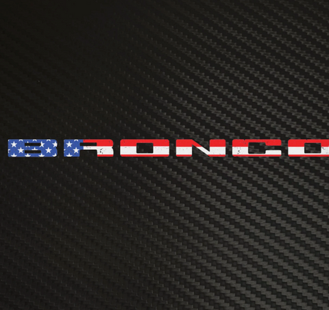 Bronco full size,USA,Font Overlay Grill Stickers